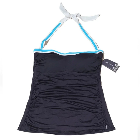Nautica ruched halter swim top - Picture 1 of 5